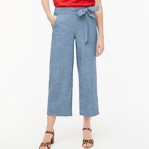 J. Crew NWT chambray tie-waist pant🔥😍🌴